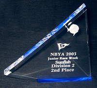 Laser engraving appears bright white on clear, cast acrylic